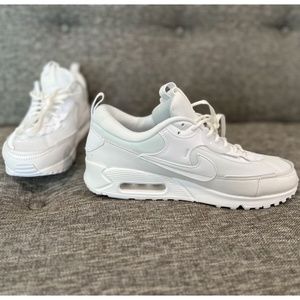 NIKE Air Max 90 Futura mesh and leather sneakers - never worn (threw away box)